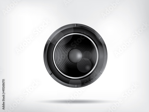 Music background with subwoofer