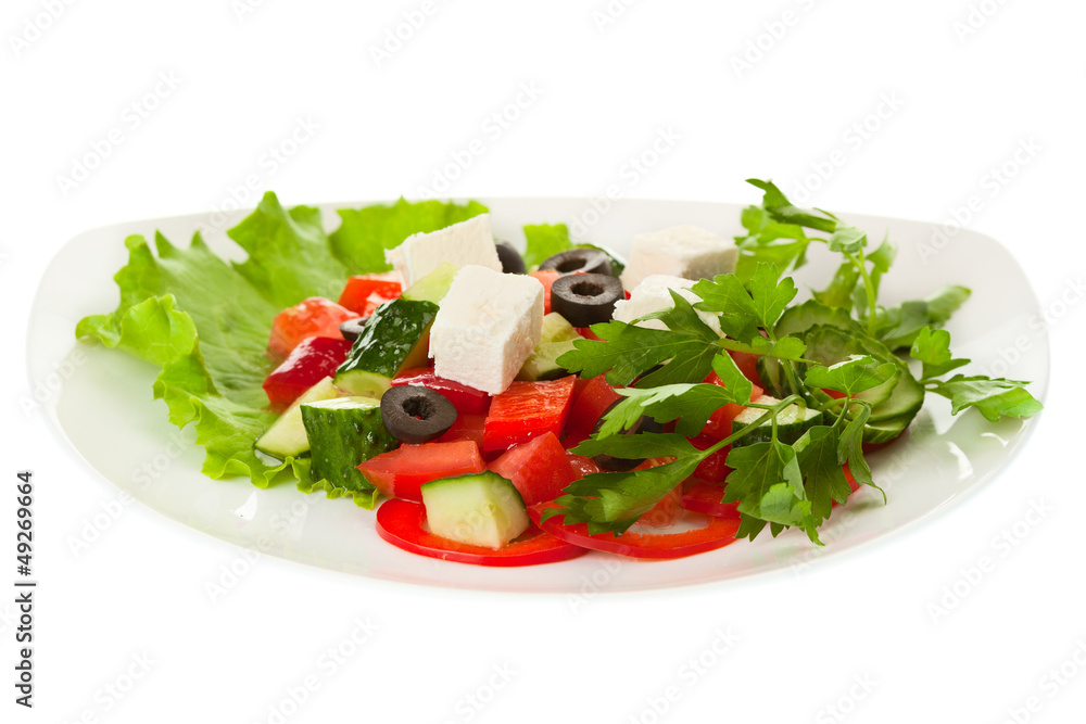 salad with vegetables and cheese salad with vegetables and cheese