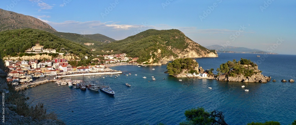 Parga-panoramic view of the island of Panagia