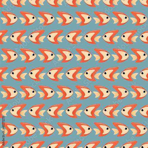 Seamless fish pattern