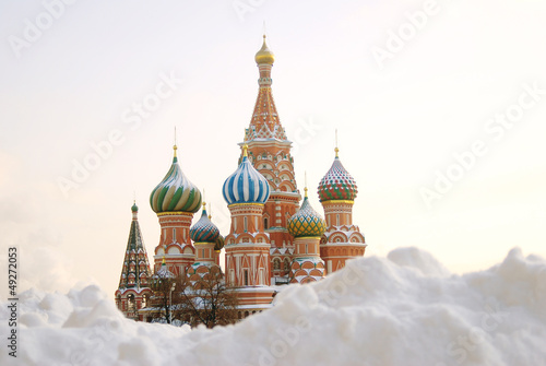 Canvas Print St. Basil Cathedral, Red Square, Moscow, Russia.