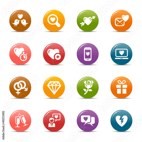 Colored Dots - Love and Dating icons