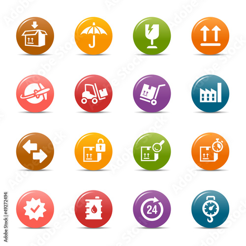 Colored Dots - Logistic and Shipping icons
