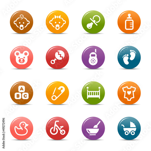 Colored Dots - Baby icons
