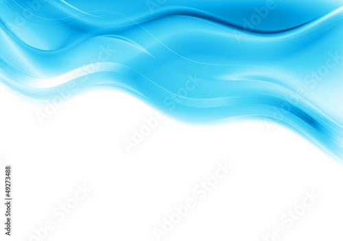 Blue vector smooth waves design