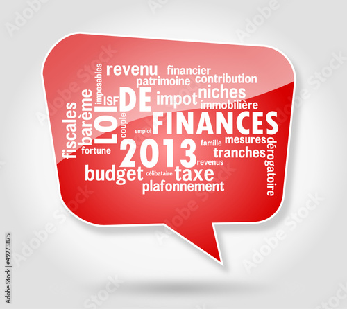 Bulle : Loi de Finances 2013 Fond Rouge