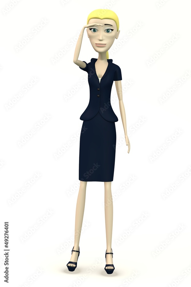 Fototapeta premium cartoon businesswoman - looking