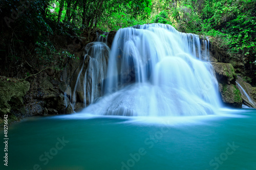 Fototapeta Naklejka Na Ścianę i Meble -  Waterfall in tropical forest, west of Thailand