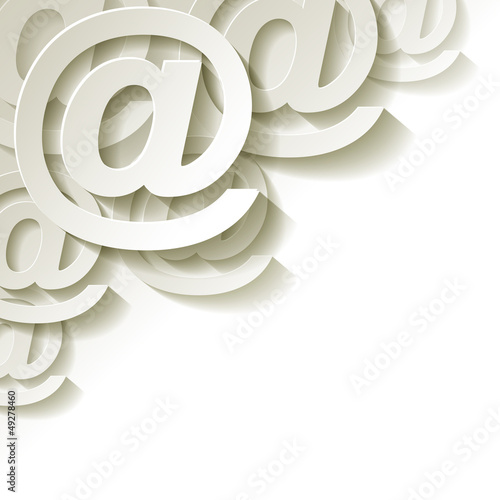 E-Mail Symbol Papier Hintergrund Ecke