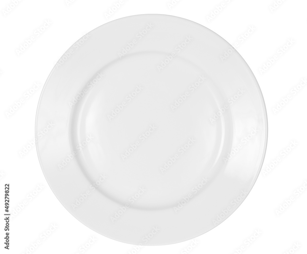 bright plate isolated on white with clipping path included bright plate isolated on white with clipping path included