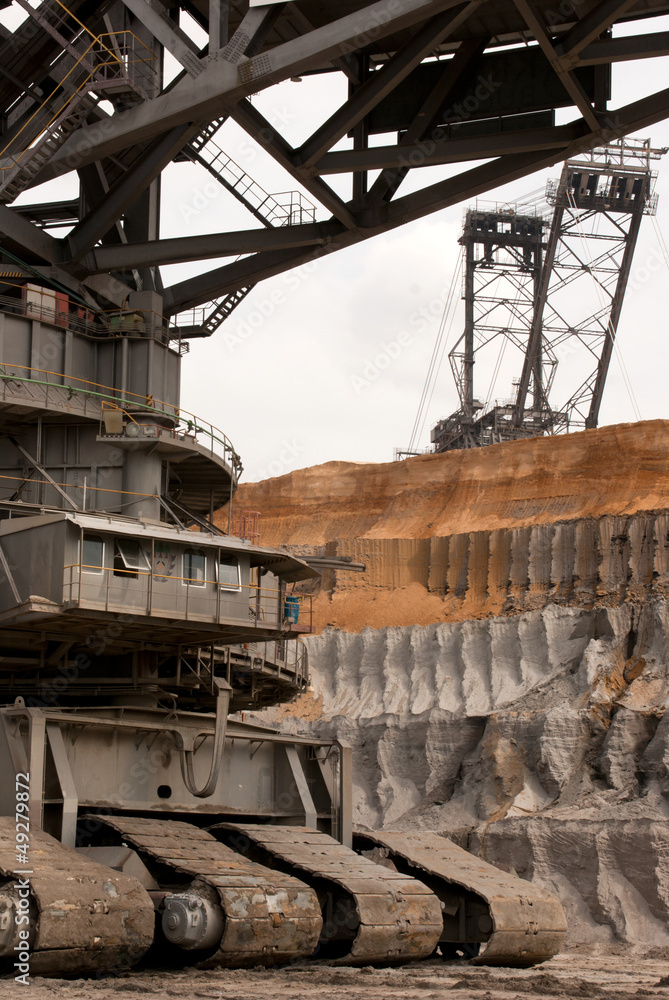 Close-up of one of the world's largest bucket-wheel excavators