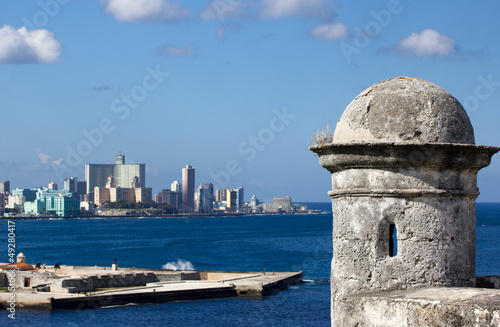View over Havana from the castille del Morro, Cuba
