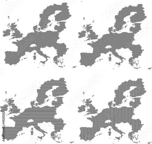 abstract Europe union maps