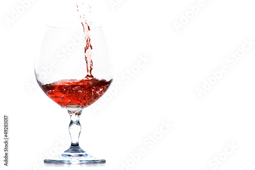 Glass with red Wine