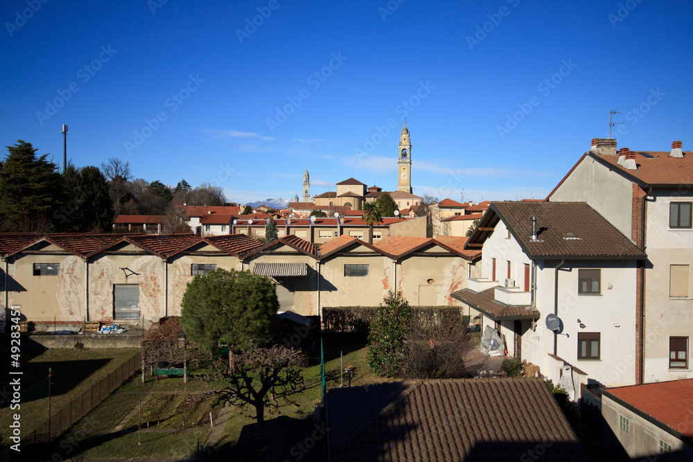 Panorama sulla città di Lomazzo (Como)