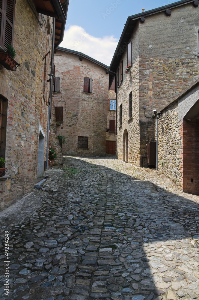 Fototapeta premium Przejście. Castell'Arquato. Emilia Romagna. Włochy.