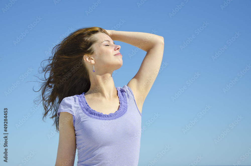 Beautiful sexy girl enjoying the sun Beautiful sexy girl enjoying the sun