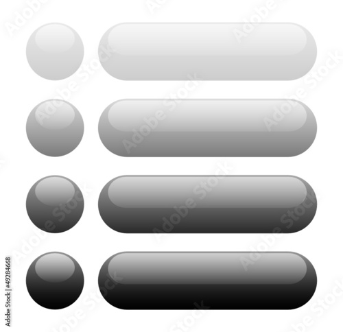 Buttons Rund Graustufen