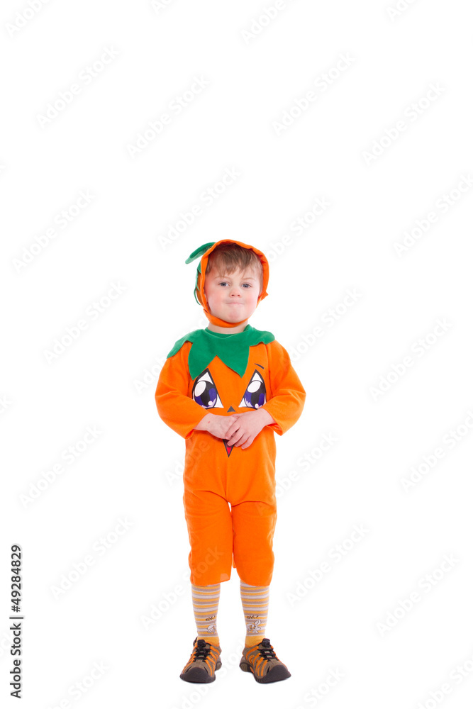 Junge im Möhren Kostüm Stock Photo | Adobe Stock