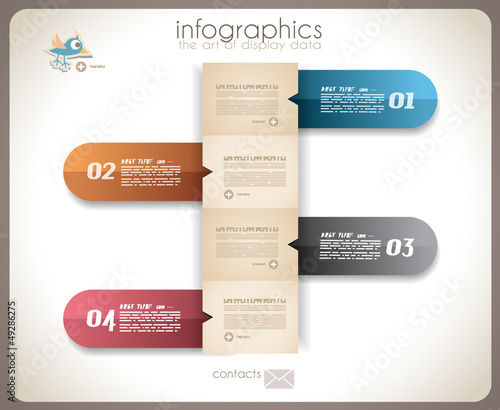 Infographic design - original paper tags