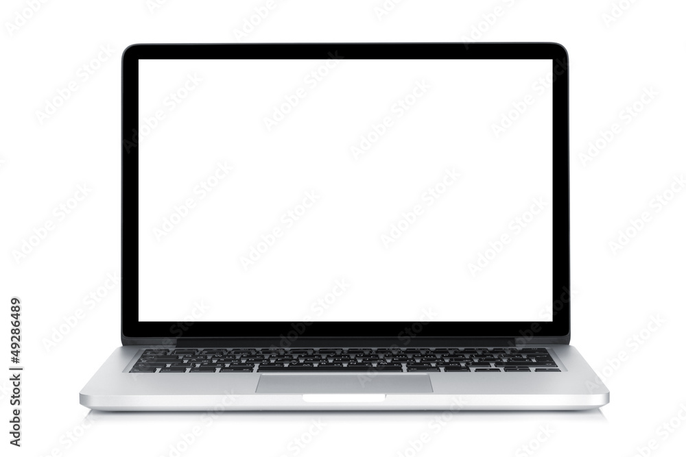 Laptop with blank screen Laptop with blank screen