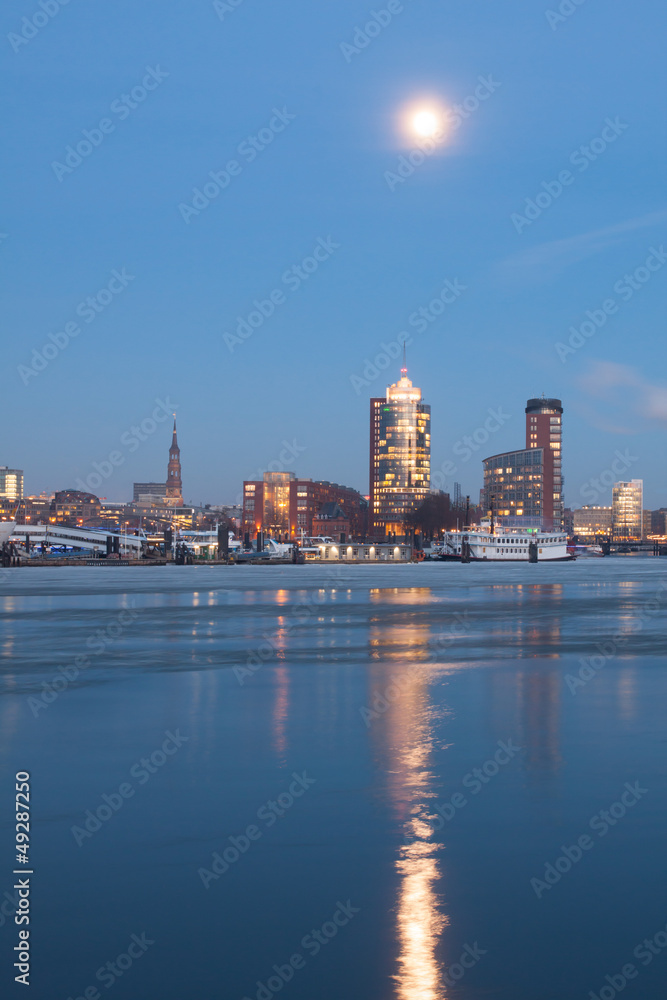 Hamburg Hafencity in the evening