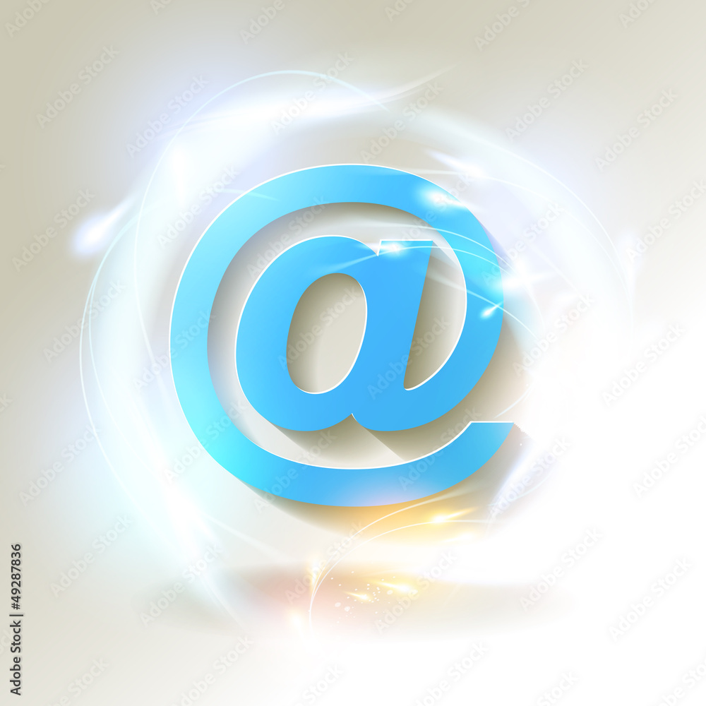 E-Mail Symbol Blau Bokeh E-Mail Symbol Blau Bokeh