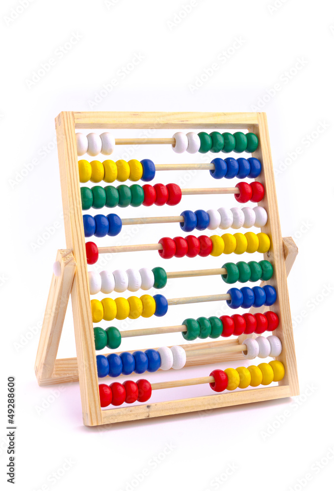 Abacus toy for child isolated on white background Abacus toy for child isolated on white background