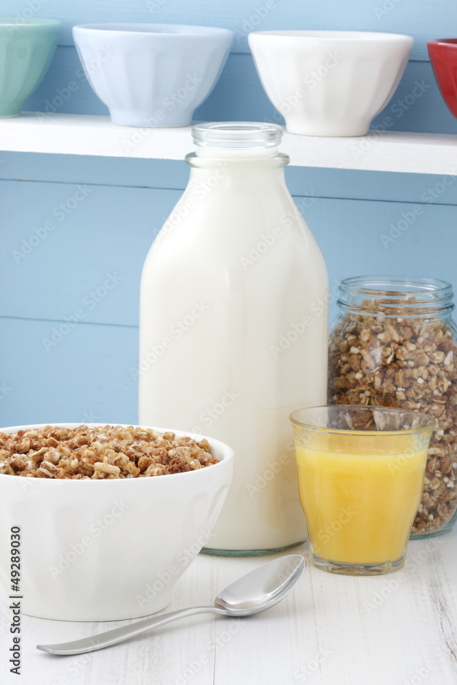 Delicious healthy cereal breakfast Delicious healthy cereal breakfast