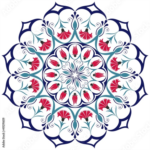 traditional ottoman tulip&carnation