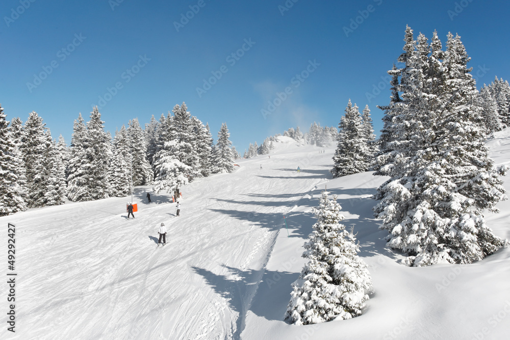 Neige en station de ski