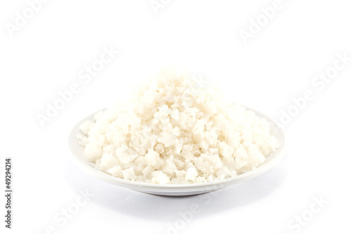 white rice on dish