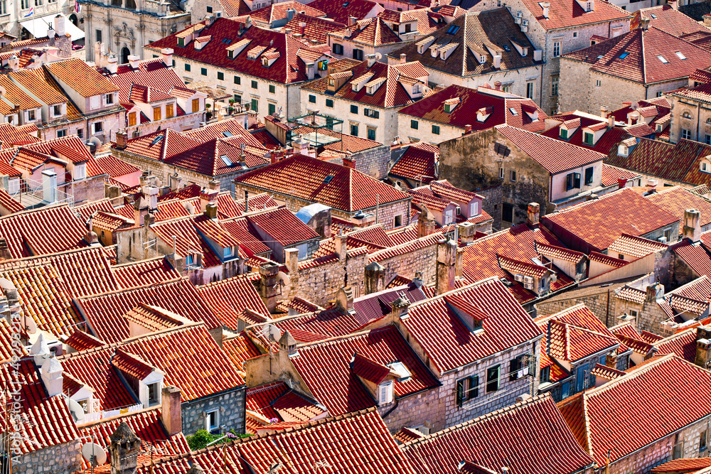Rooftops of Dubrovnik old town, Croatia