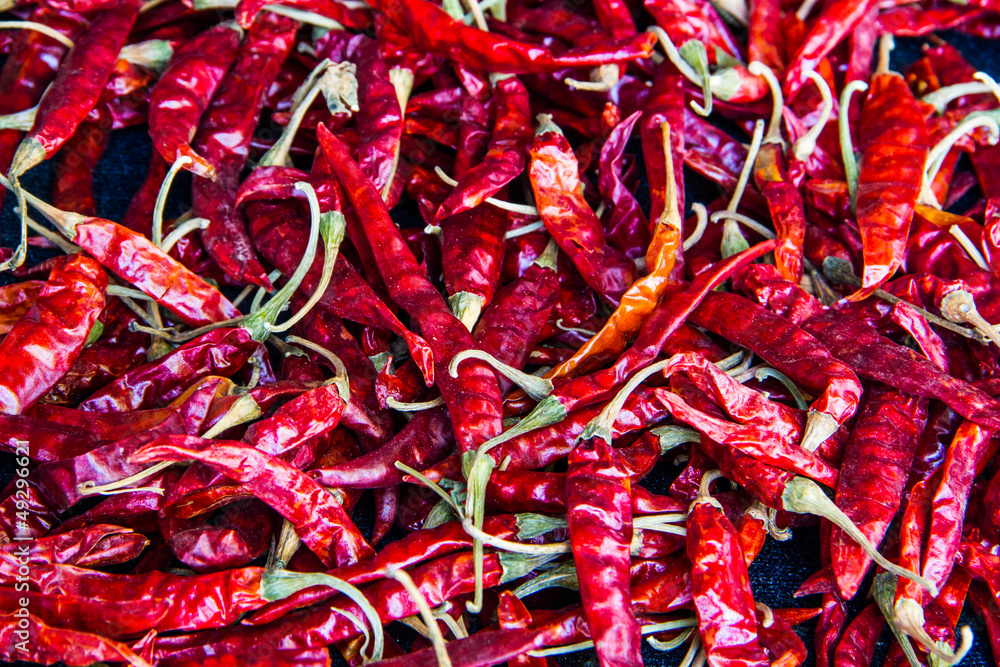 red dry chilli texture