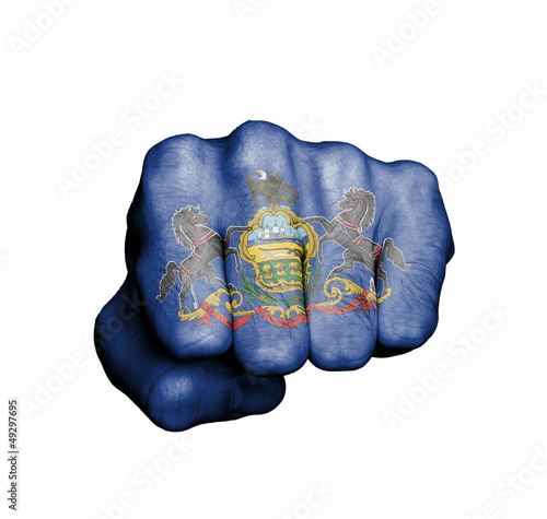 Wallpaper Mural United states, fist with the flag of Pennsylvania Torontodigital.ca