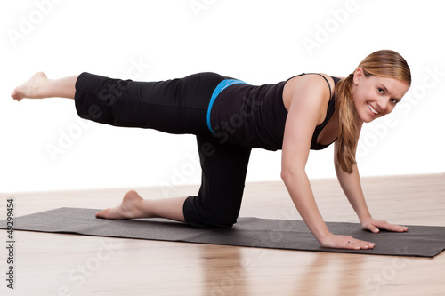 Woman athlete working out