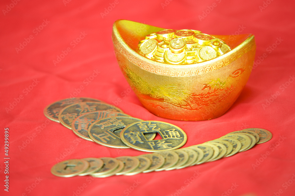 中国元宝和古代钱币 Stock Photo | Adobe Stock