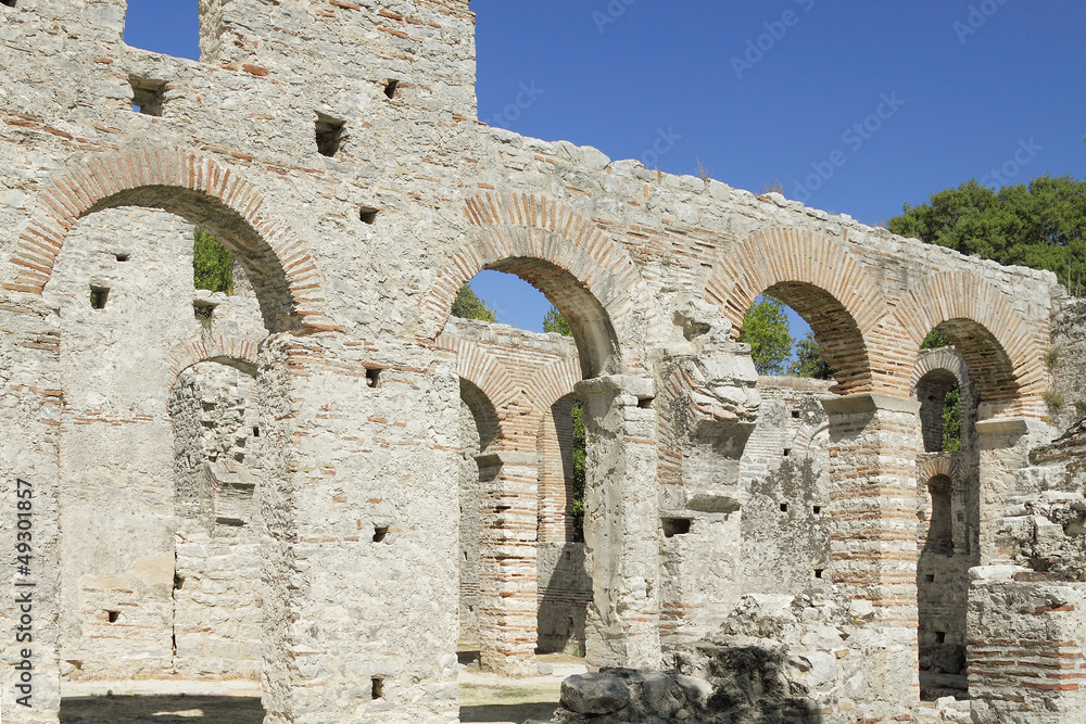 Albania, Butrint, Ruins of a Basilica