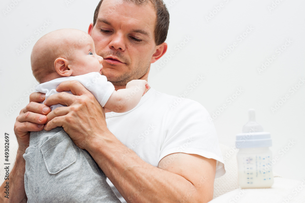 Fototapeta premium Father and baby