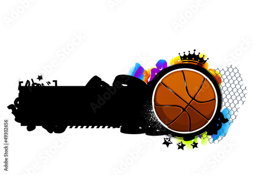 Graffiti image with basketball