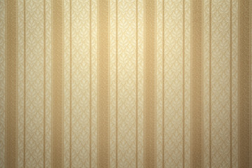 Gold striped wallpaper with copy space