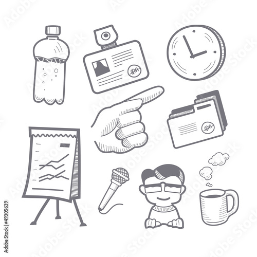 Presentation hand drawn set