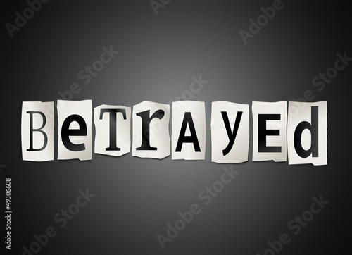 Obraz na plátně Betrayed concept.