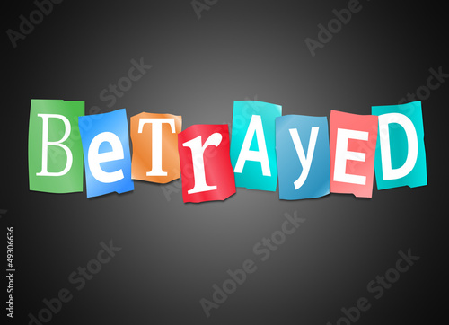 Canvas Print Betrayed concept.