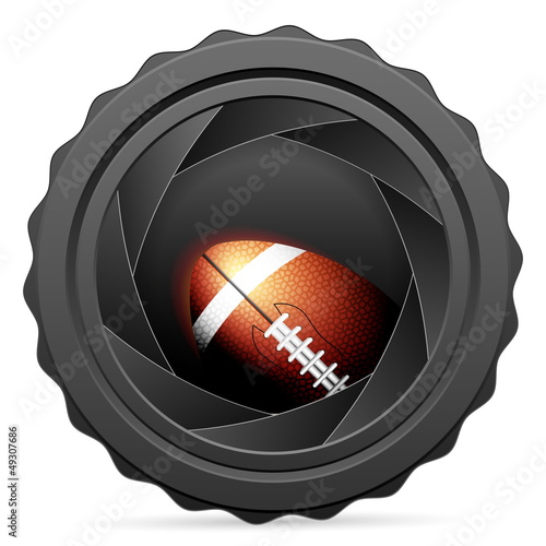camera shutter with football ball