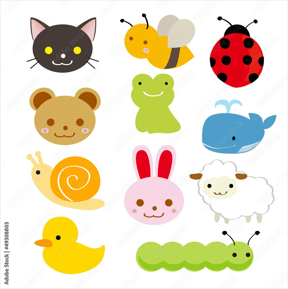 Naklejka premium かわいい生き物