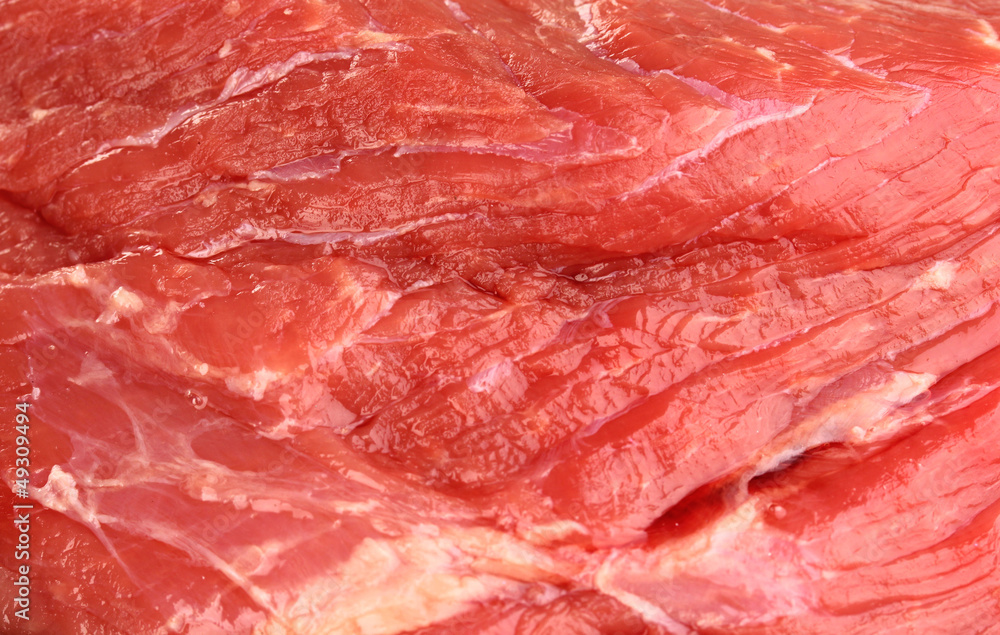 Raw beef meat close up