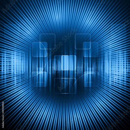 abstract light circle vector shiny blue technology blue luminous