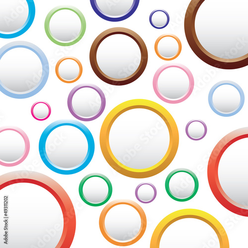 Abstract colorful background with circles.