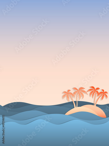 palmtree on a island